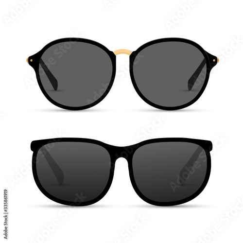 Sun glasses isolated summer illustration. Sunglasses beach cool fashion eyewear