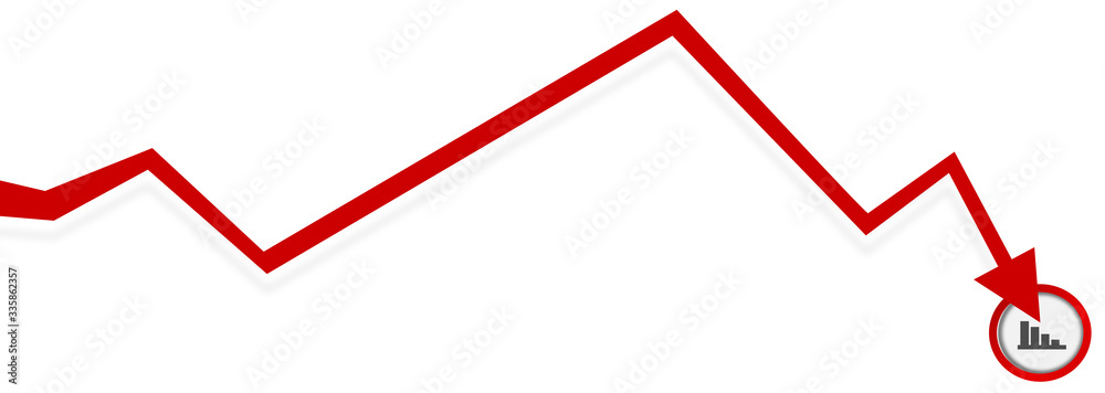 Börse Pfeil Rot Crash Chart Krise Band Banner Hintergrund Börse Pfeil Rot Crash Chart Krise Band Banner Hintergrund