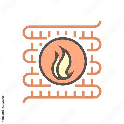Air compressor and part vector icon design, editable stroke.