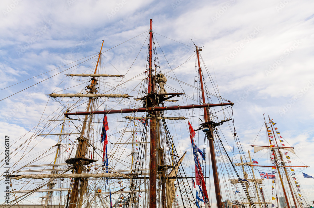 Masts and rigging from a number of Tall Ships Masts and rigging from a number of Tall Ships
