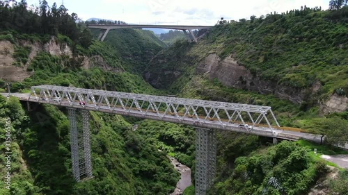 Chiche River bridge, river downstream from a canyon photo