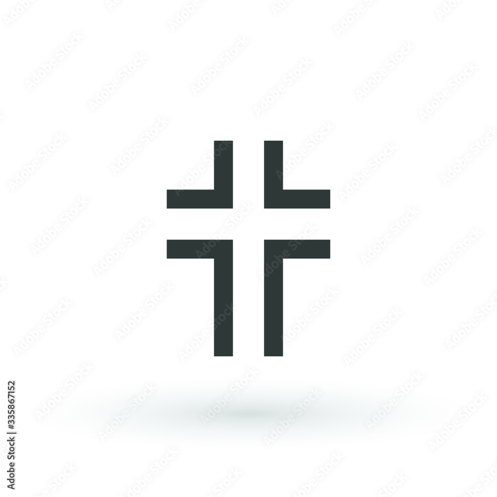 Religion cross icon. design christian cross icon symbol logo Vector Religion cross icon. design christian cross icon symbol logo Vector