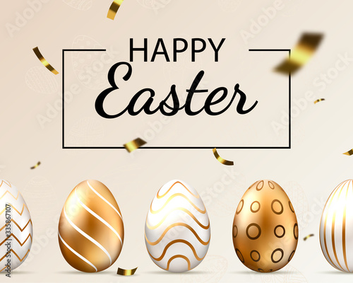 Happy Easter lettering background 