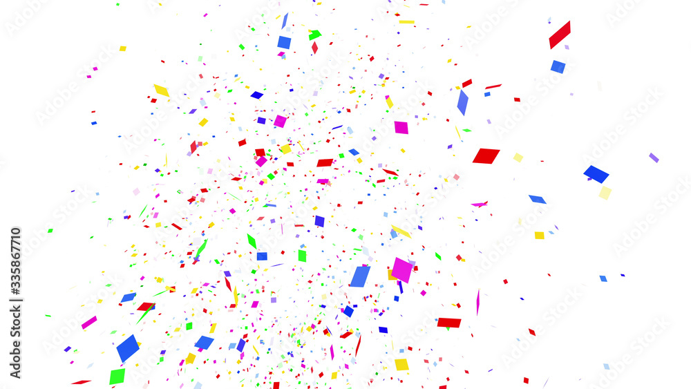 Colorful Confetti Particles Holiday Party 3D illustration background Colorful Confetti Particles Holiday Party 3D illustration background