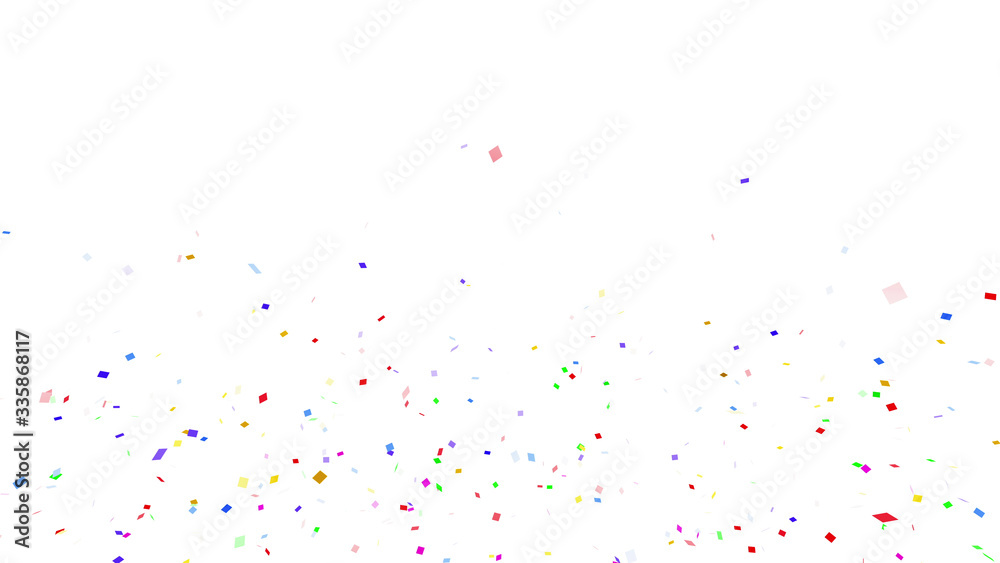 Colorful Confetti Particles Holiday Party 3D illustration background