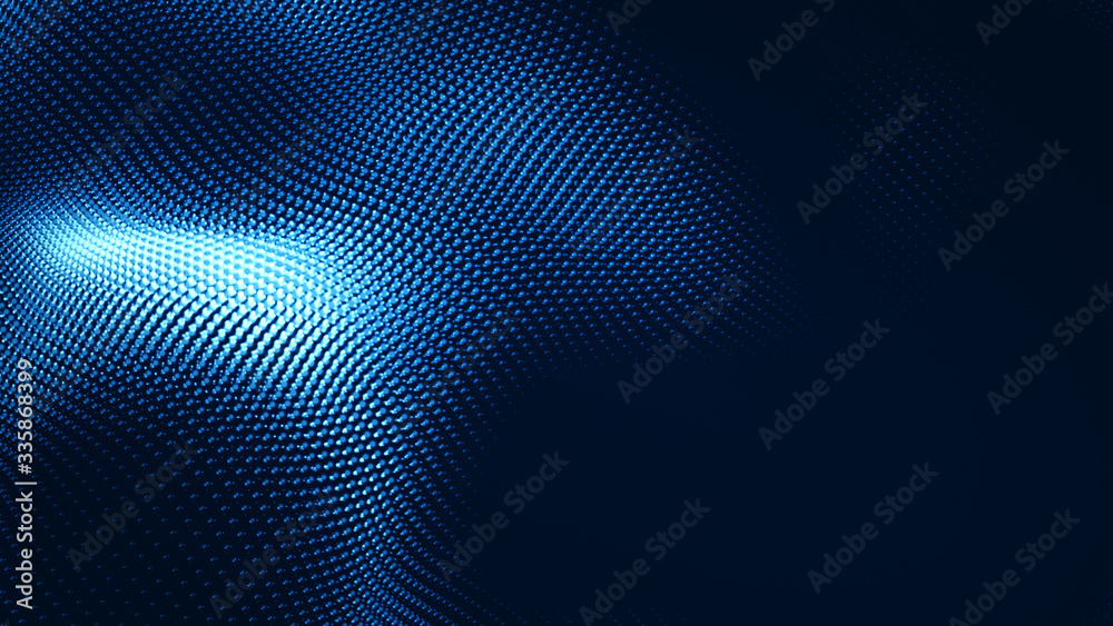 Dot white blue wave light screen gradient texture background. Abstract technology big data digital background. 3d rendering. Dot white blue wave light screen gradient texture background. Abstract technology big data digital background. 3d rendering.