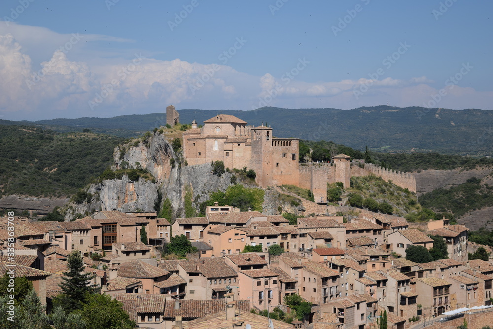 Beautiful medieval village Alquezar Huesca Spain Europe
