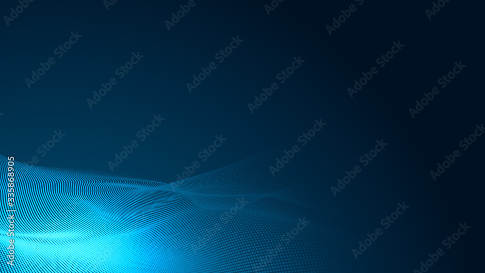 Dot blue wave light screen gradient texture background. Abstract technology big data digital background. 3d rendering. Dot blue wave light screen gradient texture background. Abstract technology big data digital background. 3d rendering.