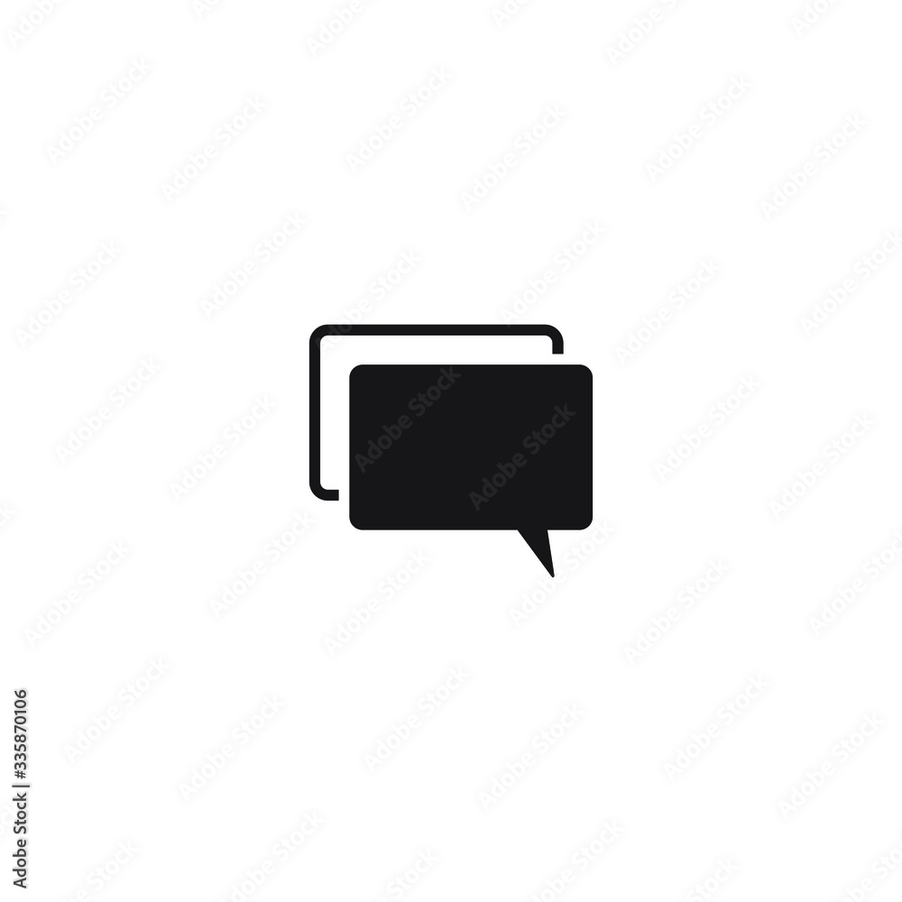 Social engagement vector icon, speech bubble symbol Social engagement vector icon, speech bubble symbol