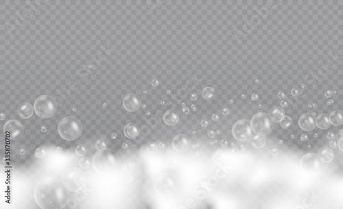 Soap foam bubbles.