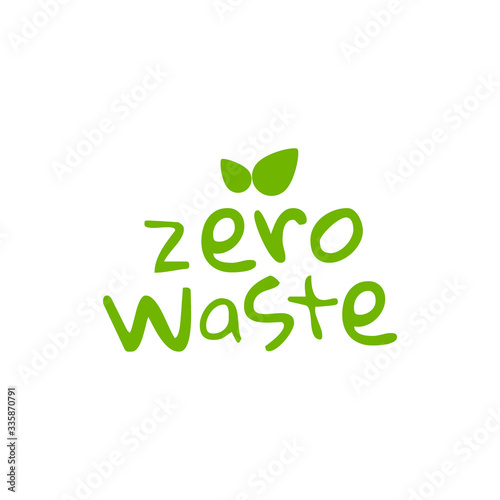 Zero waste logo icon. Reduce reuse vector eco green logo symbol.