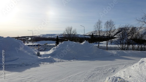 landscape of Kiruna in northern Sweden