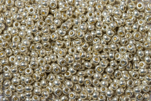 Glass seed beads textured background