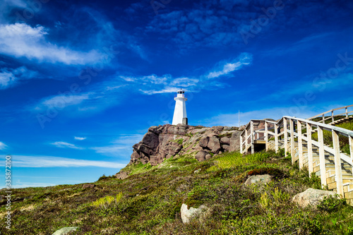 View of Cape Spear Lighthouse National Historic Site at Newfoundland Canada 