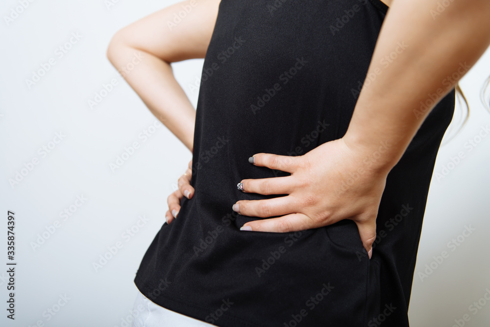 woman with backache