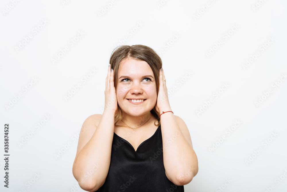 Close ears woman Close ears woman