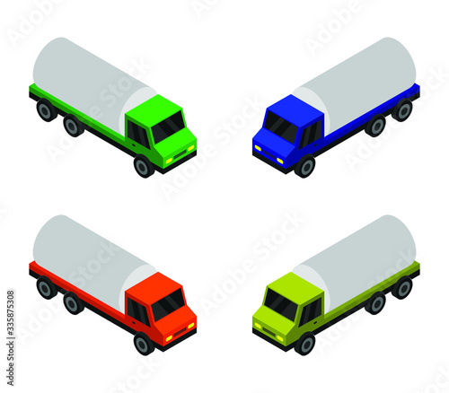 isometric tanker truck