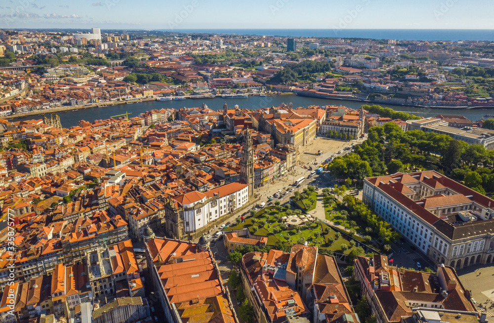 Porto in Portugal aerial view