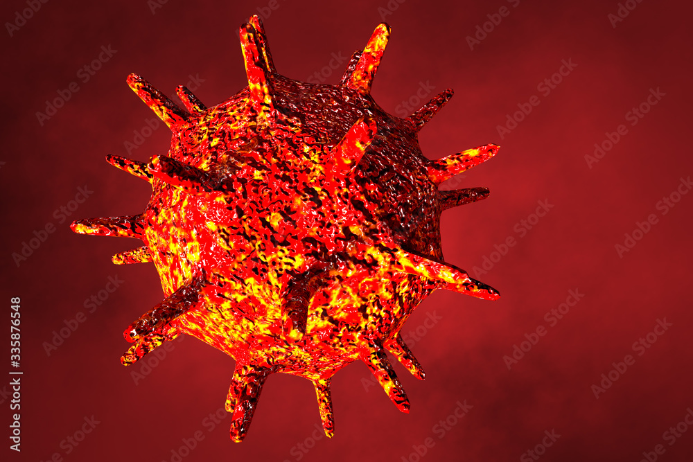 Coronavirus 2019 COVID-19 outbreak. Biology science 3D illustration. Coronavirus 2019 COVID-19 outbreak. Biology science 3D illustration.