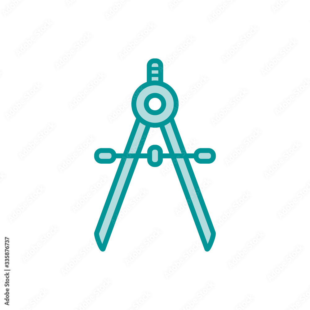 drawing compass icon in trendy flat style drawing compass icon in trendy flat style