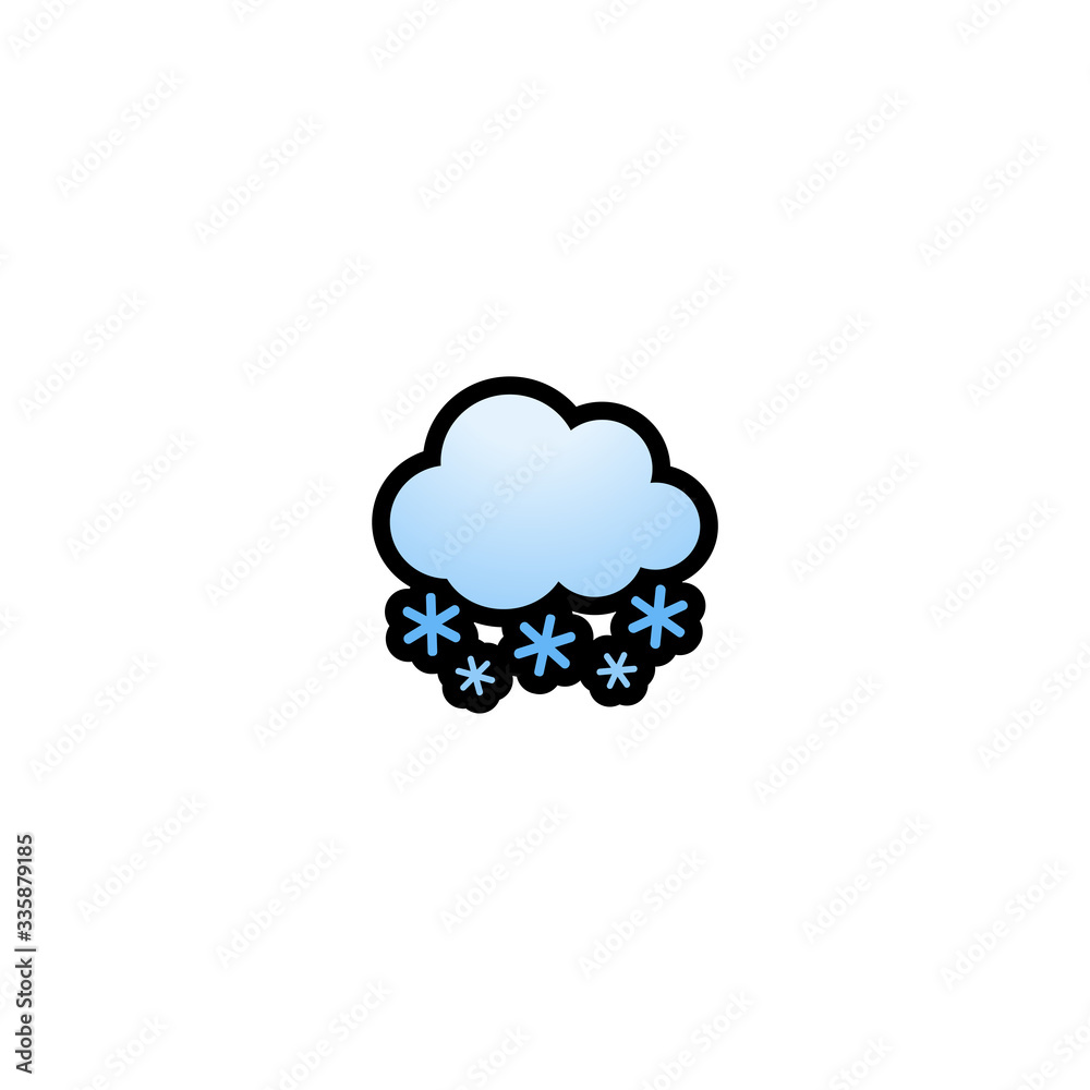 Snow Isolated Realistic Vector Icon. Weather Illustration Emoji, Emoticon, Icon Snow Isolated Realistic Vector Icon. Weather Illustration Emoji, Emoticon, Icon