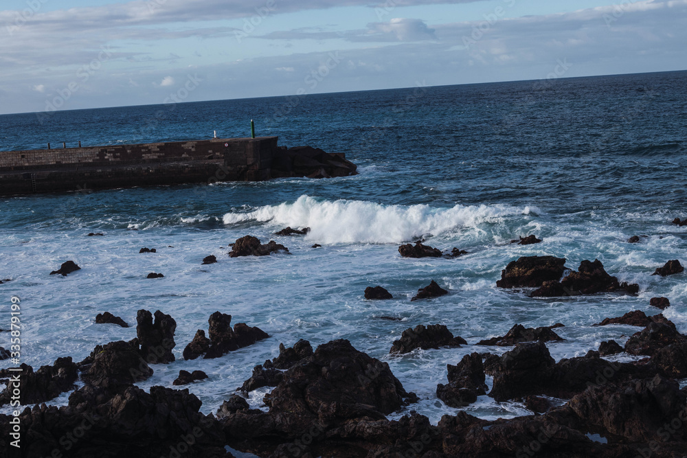 sea and rocks, in the canary islands