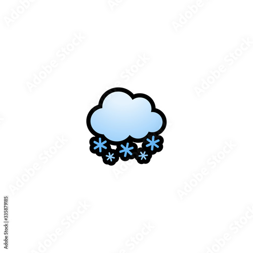 Snow Isolated Realistic Vector Icon. Weather Illustration Emoji, Emoticon, Icon © peregrinus