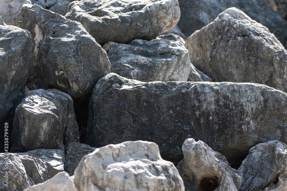 Pile of big stones in a quarry Pile of big stones in a quarry