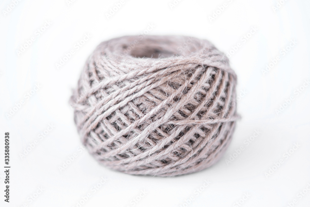 Jute rope on white background isolated Jute rope on white background isolated