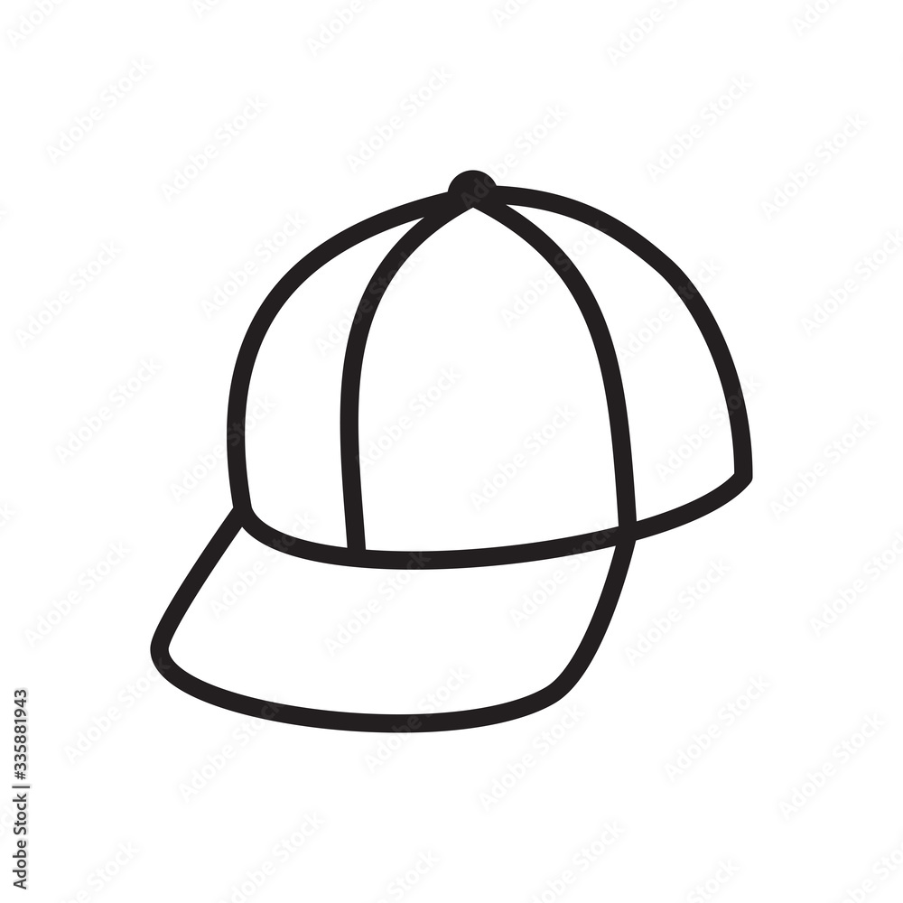 cap icon in trendy flat design cap icon in trendy flat design