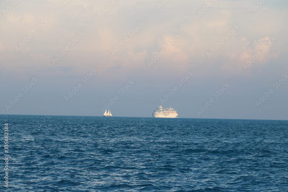cruise ship in the sea cruise ship in the sea