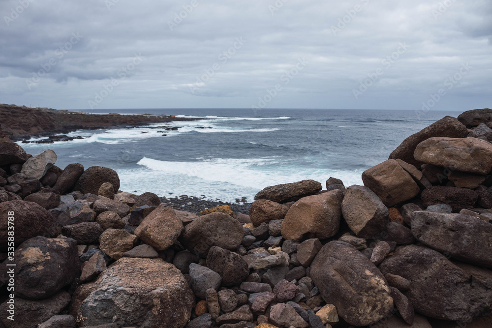 rocks and sea, in the Canary Islands