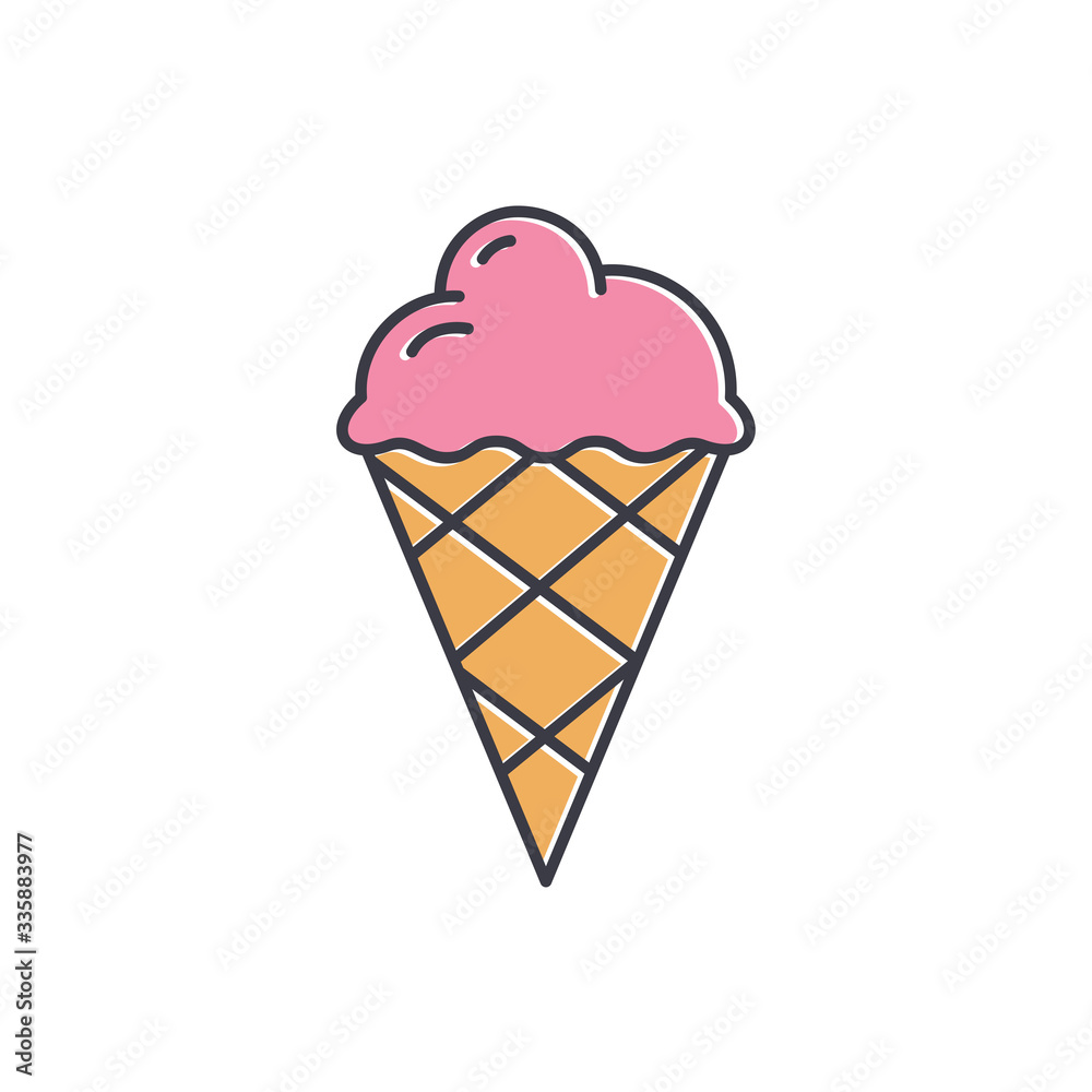 ice cream vector icon in trendy flat design ice cream vector icon in trendy flat design