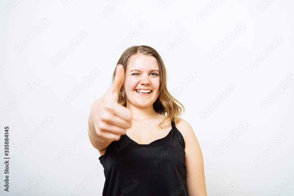 Fototapeta premium Woman Showing Thumb Up