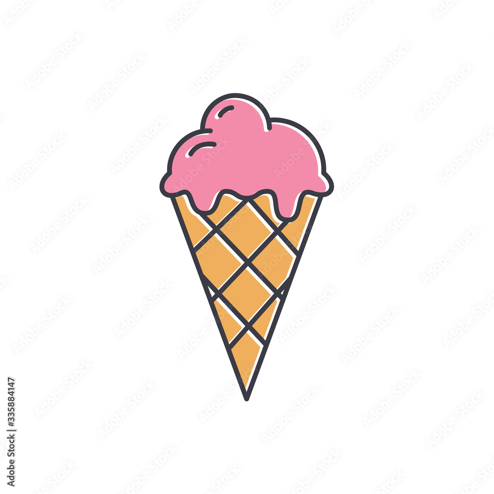 ice cream vector icon in trendy flat design ice cream vector icon in trendy flat design