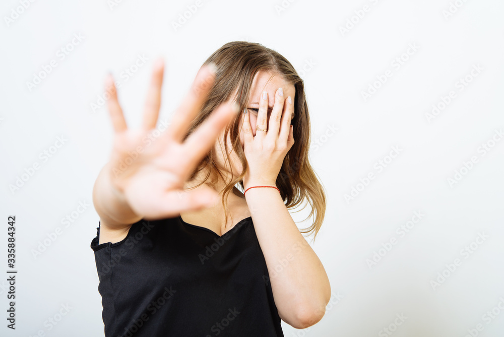 The woman is afraid of fear The woman is afraid of fear