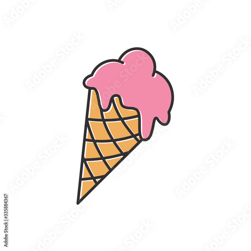 ice cream vector icon in trendy flat design