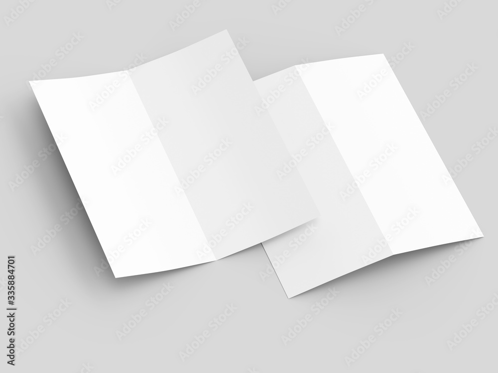 Leaflet folded to DL format - mock up