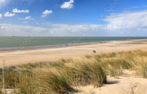 beautiful North sea beach on sunny day