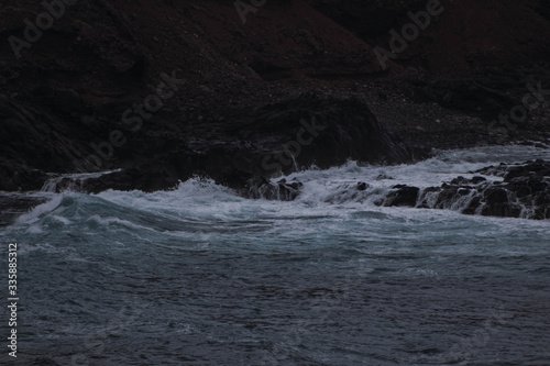 waves and rocks, in the Canary Islands