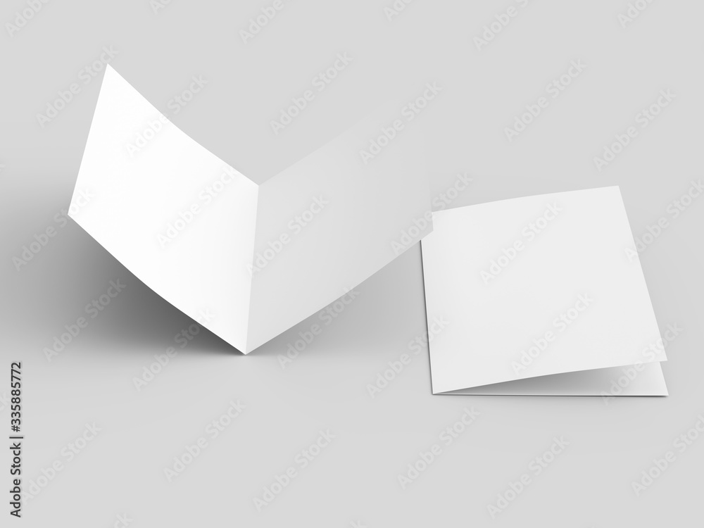 Leaflet folded to DL format - mock up