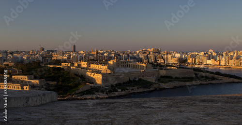 view of Valletta at sunset