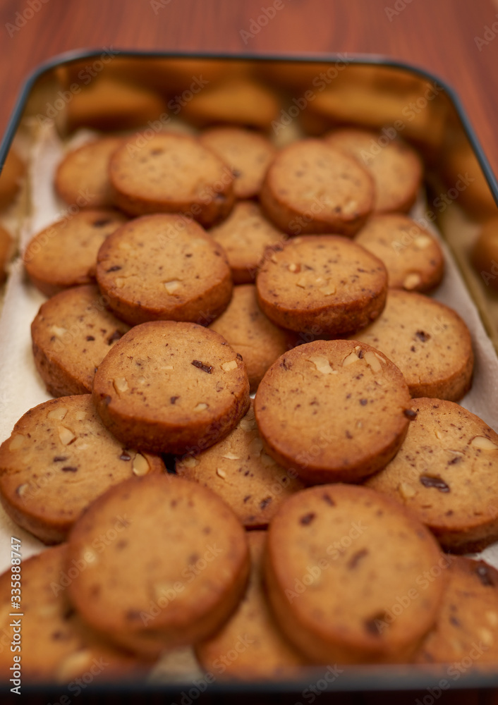 
Metal box with homemade butter cookies.