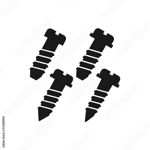 screw icon in trendy flat design
