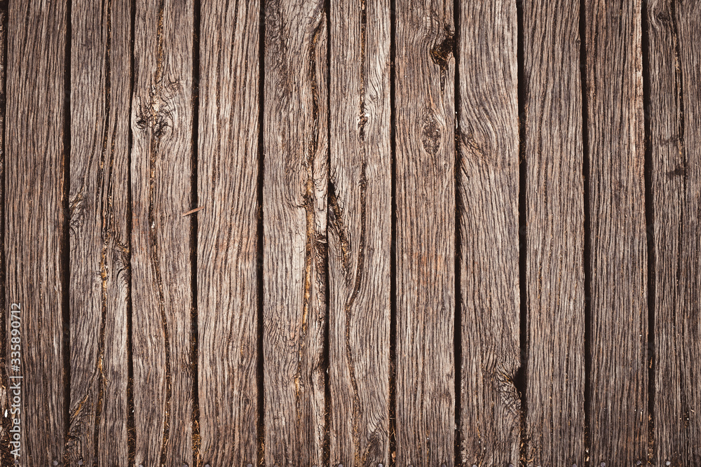 Naklejka premium Old rustic and weatherd wood planks
