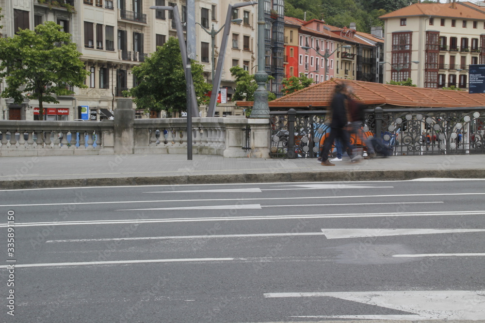 People in a street of Bilbao