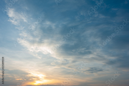 Fototapeta Naklejka Na Ścianę i Meble -  Cloudscape in sunset.