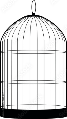 birdcage isolated on white