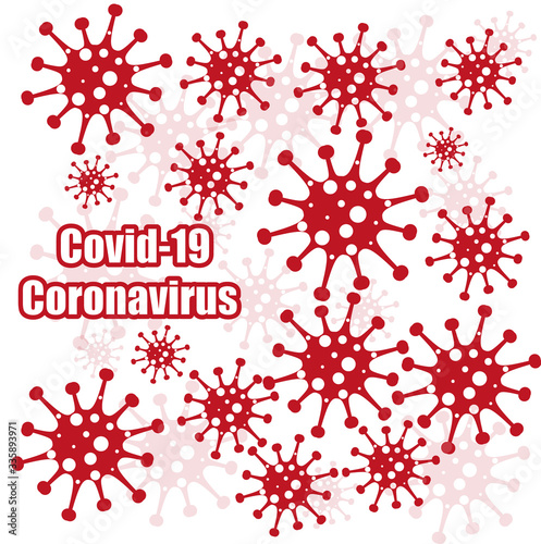 Different Kinds of Viruses. Bacteria Biology Organisms Seamless Pattern. Virus Infection Ebola Epidemic EPS