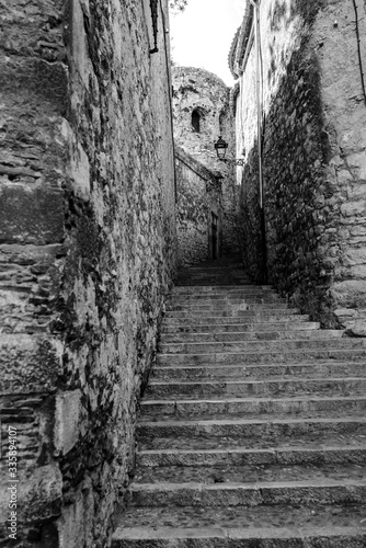 Fototapeta Naklejka Na Ścianę i Meble -  Girona city - Old town street - Spain